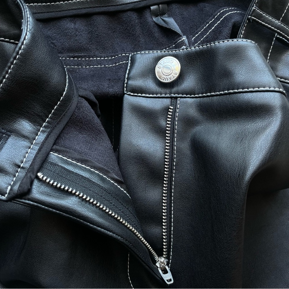 Staud Domino Pant Black Vegan Leather, NWOT - Picture 9 of 13